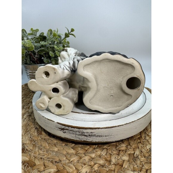 Vintage Old English Sheep Dog Harvey Knox Marked Bisque Figurine Mom Pup - Picture 3 of 4